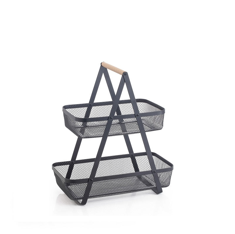 ΡΑΦΙΕΡΑ ΔΙΟΡΟΦΗ ΜΕΤΑΛΛΙΚΗ ΜΑΥΡΗ 35x17x38cm