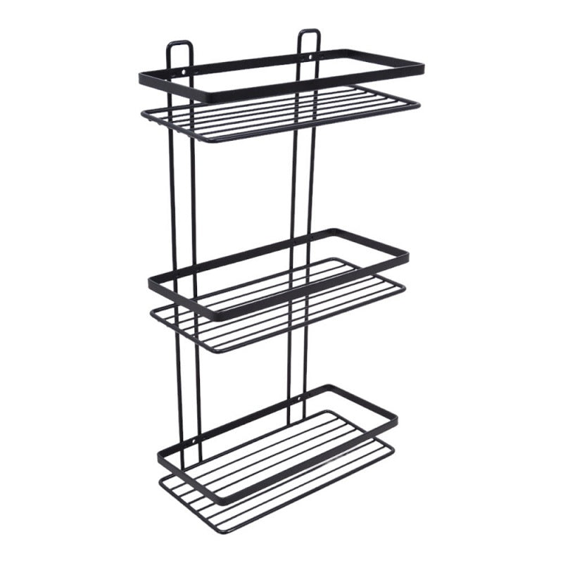 ΕΤΑΖΕΡΑ 3όροφη ΙΣΙΑ ΜΕΤΑΛΛΙΚΗ 25x12xH:46cm ΜΑΥΡΗ ΜΑΤ ANKOR