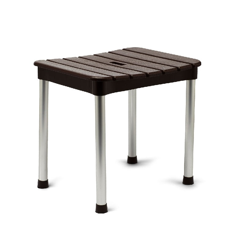 ΣΚΑΜΠΟ ΜΠΑΝΙΟΥ ΜΕ ΠΟΔΙΑ ΑΛΟΥΜΙΝΙΟΥ 37x34x30εκ