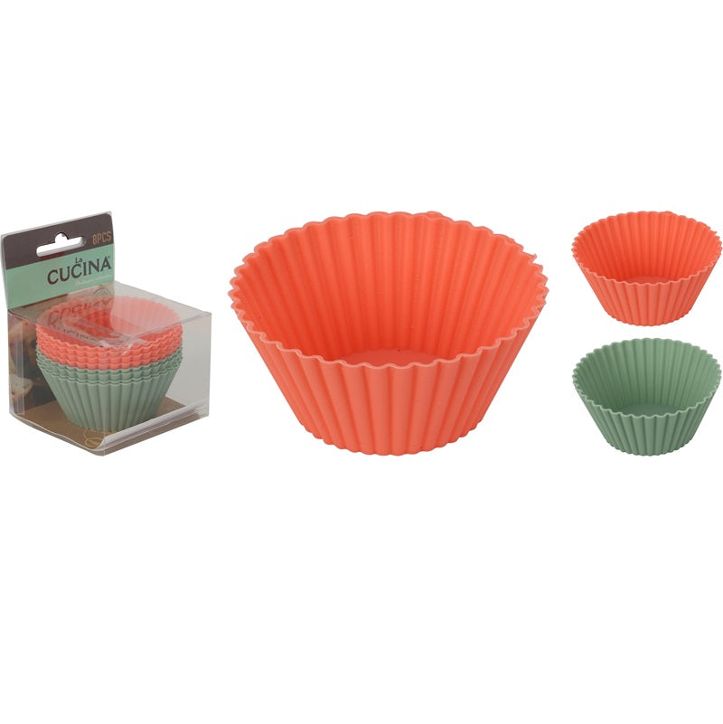 ΦΟΡΜΑΚΙΑ ΣΙΛΙΚΟΝΗΣ 8ΤΕΜ CUPCAKE