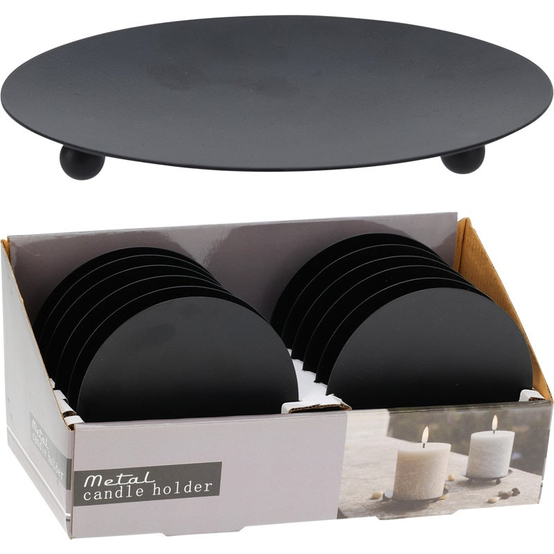 ΒΑΣΗ ΜΕΤΑΛΛΙΚΗ ΜΑΥΡΗ ΓΙΑ ΚΕΡΙ 12x1.5cm