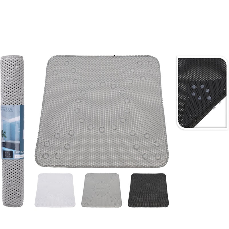 ΤΑΠΕΤΟ ΜΠΑΝΙΟΥ 53x53cm ΜΑΤ PVC ΑΝΤΙΟΛΙΣΘΗΤΙΚΟ BATHROOM SOLUTIONS