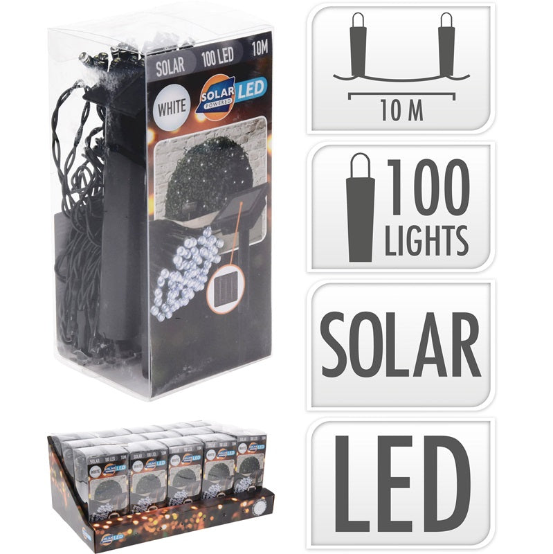 ΦΩΤΑΚΙΑ 100LED ΗΛΙΑΚΗΣ ΕΝΕΡΓΕΙΑΣ ΜΑΥΡ.ΚΑΛ.ΨΥΧΡΟ.ΛΑΜΠ. 10m