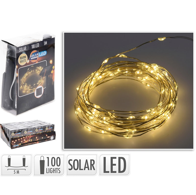 ΦΩΤΑΚΙΑ 100LED ΗΛΙΑΚΗΣ ΕΝΕΡΓΕΙΑΣ COPPER ΑΣΗΜ.ΚΑΛ.ΘΕΡΜΟ.ΛΑΜΠ. 5m