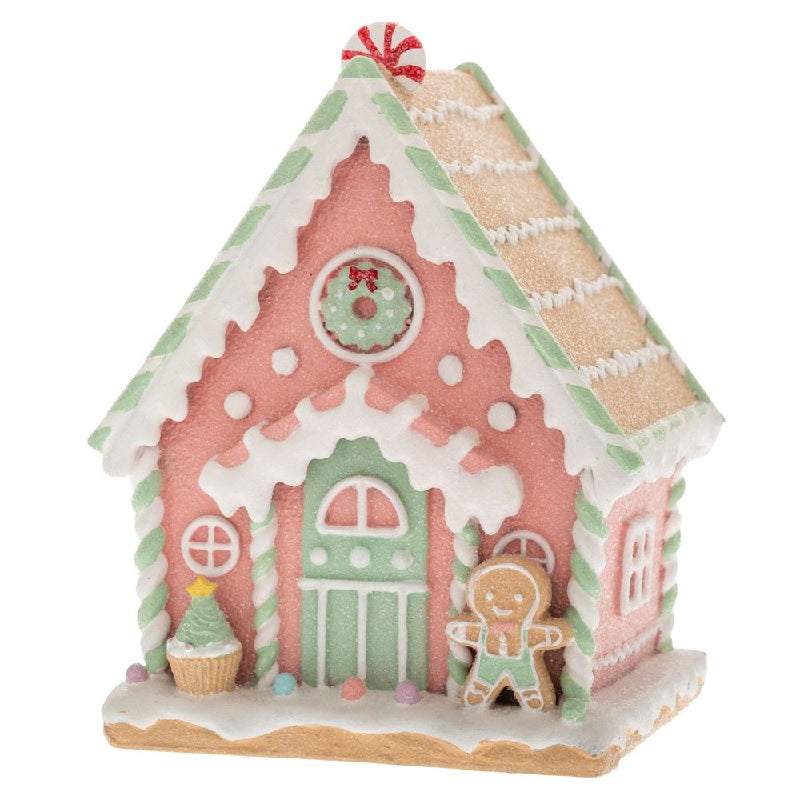 ΣΠΙΤΑΚΙ GINGERBREAD ΠΑΣΤΕΛ 12x10x16εκ ΠΟΛΥΡΕΖΙΝ