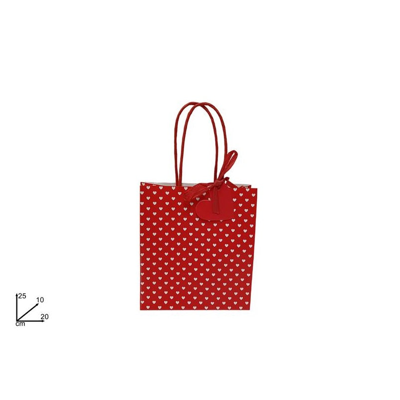 ΤΣΑΝΤΑ ΔΩΡΟΥ ΚΑΡΔΙΕΣ 25.5x20x10εκ