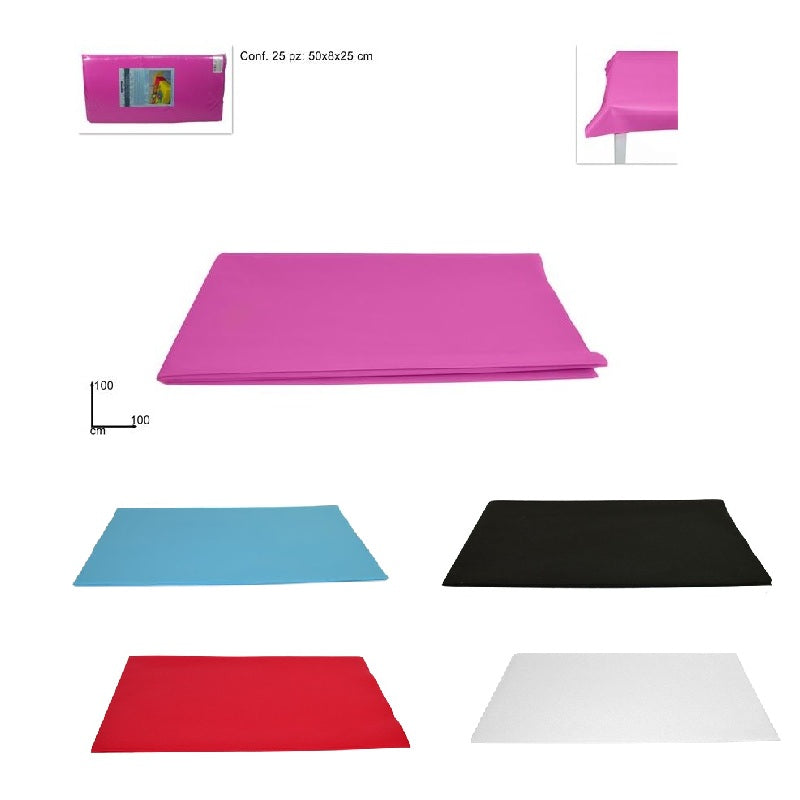 ΤΡΑΠΕΖΟΜΑΝΤΗΛΟ ΠΑΡΤΥ 100x100cm ΜΟΝΟΧΡΩΜΟ