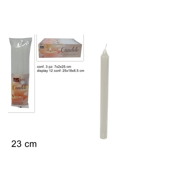 ΚΕΡΙ ΛΕΥΚΟ 23εκ ΣΕΤ 3ΤΕΜ