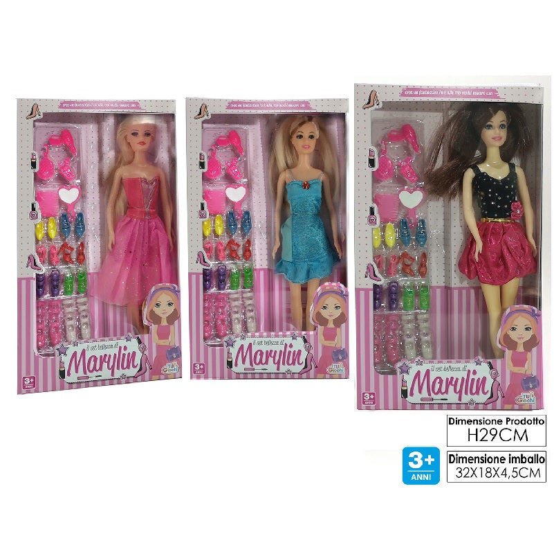 ΚΟΥΚΛΑ MARYLIN ΜΕ ΠΑΠΟΥΤΣΙΑ ΚΑΙ ΑΞΕΣΟΥΑΡ