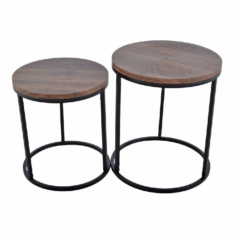 ΤΡΑΠΕΖΑΚΙ ΞΥΛΙΝΟ ΜΕ ΜΕΤΑΛΛΙΚΟ ΣΚΕΛΕΤΟ 40x40x45cm ANKOR