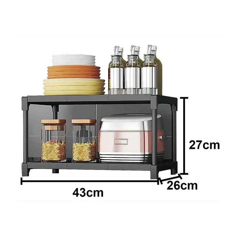 ΡΑΦΙΕΡΑ ΠΑΓΚΟΥ 2 ΘΕΣΕΩΝ ΠΛΑΣΤΙΚΗ 43x27x26cm