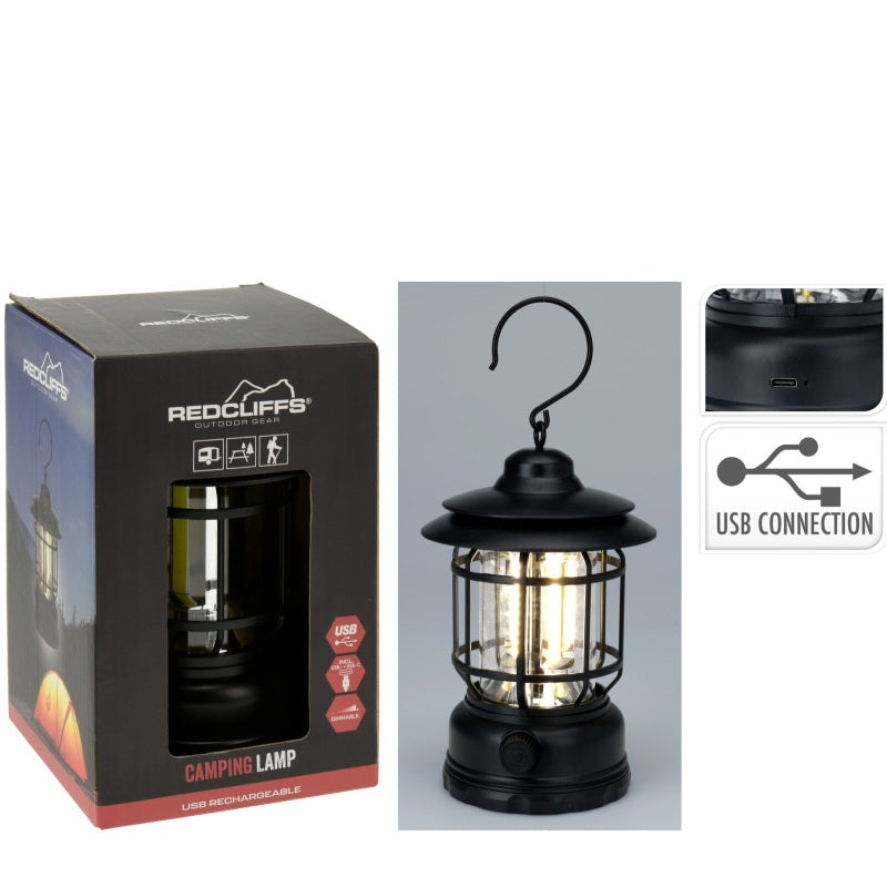 ΦΑΝΑΡΙ CAMPING USB 18x13cm RED CLIFFS