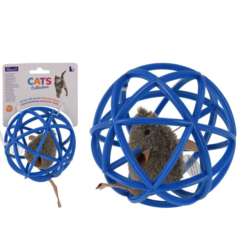 ΠΑΙΧΝΙΔΙ ΓΑΤΑΣ ΜΠΑΛΑ ΜΕ ΠΟΝΤΙΚΙ 11cm