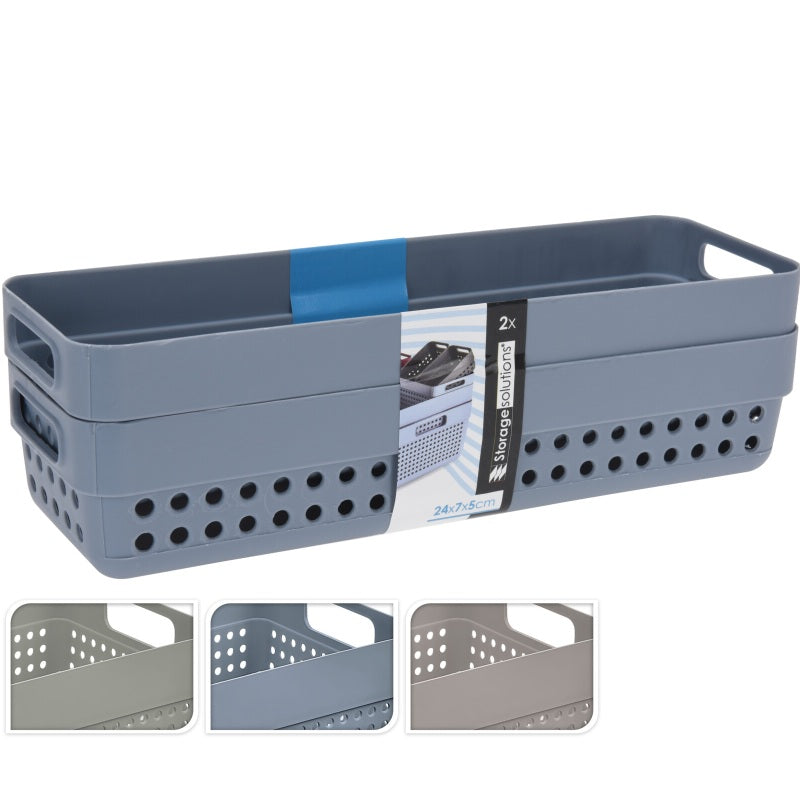 ΚΑΛΑΘΙ ΠΛΑΣΤΙΚΟ ΣΕΤ 2ΤΕΜ 24x7x5cm STORAGE SOLUTIONS