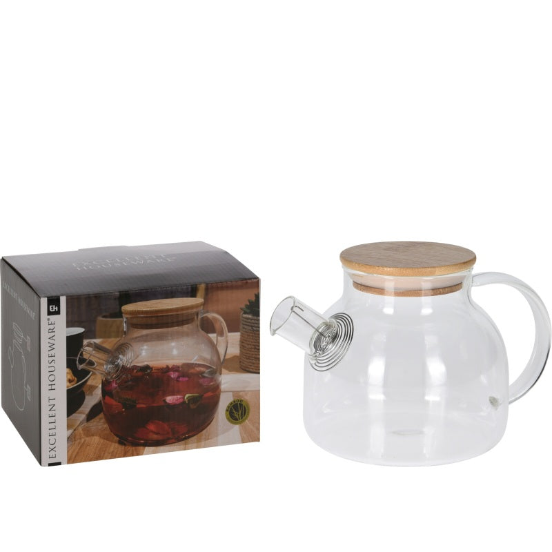 ΤΣΑΓΙΕΡΑ ΓΥΑΛΙΝΗ 1000ml BAMBOO ΚΑΠΑΚΙ EXCELLENT HOUSEWARE