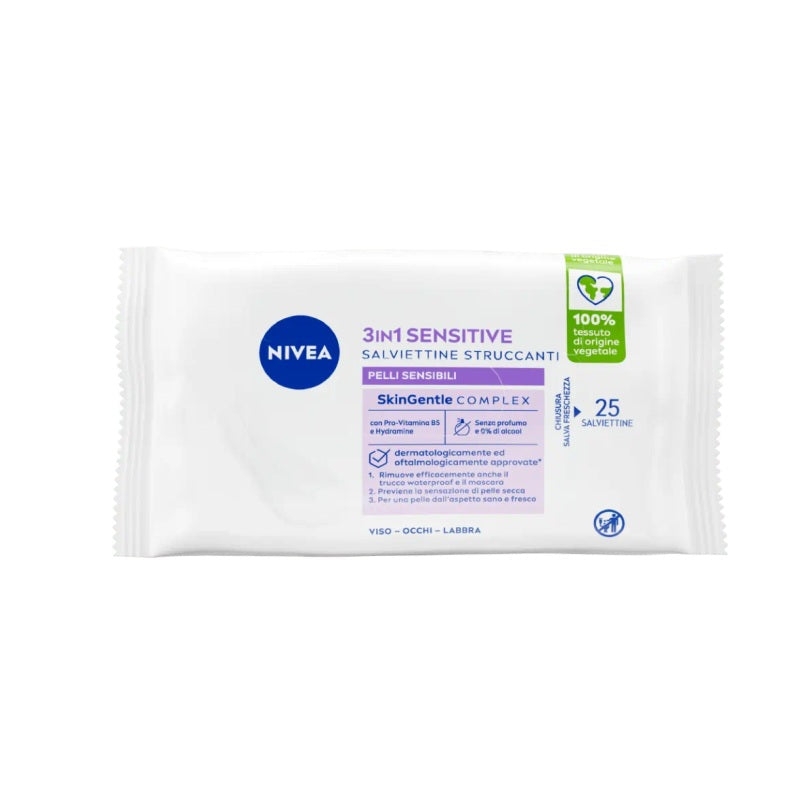 NIVEA ΜΑΝΤΗΛΑΚΙΑ ΝΤΕΜΑΚΙΓΙΑΖ ΓΙΑ ΕΥΑΙΣΘΗΤΕΣ ΕΠΙΔΕΡΜΙΔΕΣ 25ΤΕΜ