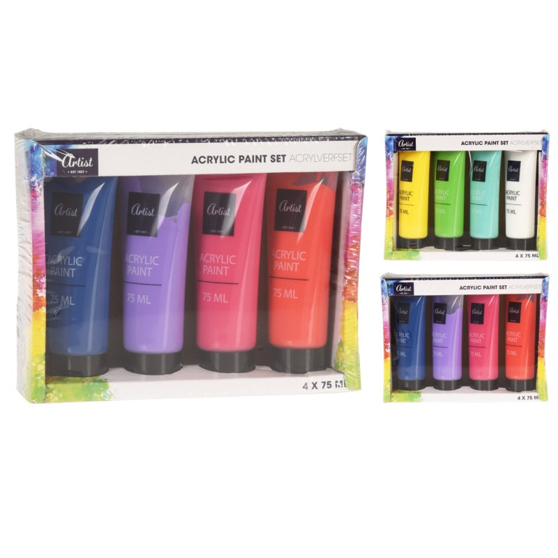 ΑΚΡΥΛΙΚΟ ΧΡΩΜΑ 75ml 4 ΑΠΟΧΡΩΣΕΙΣ ARTIST