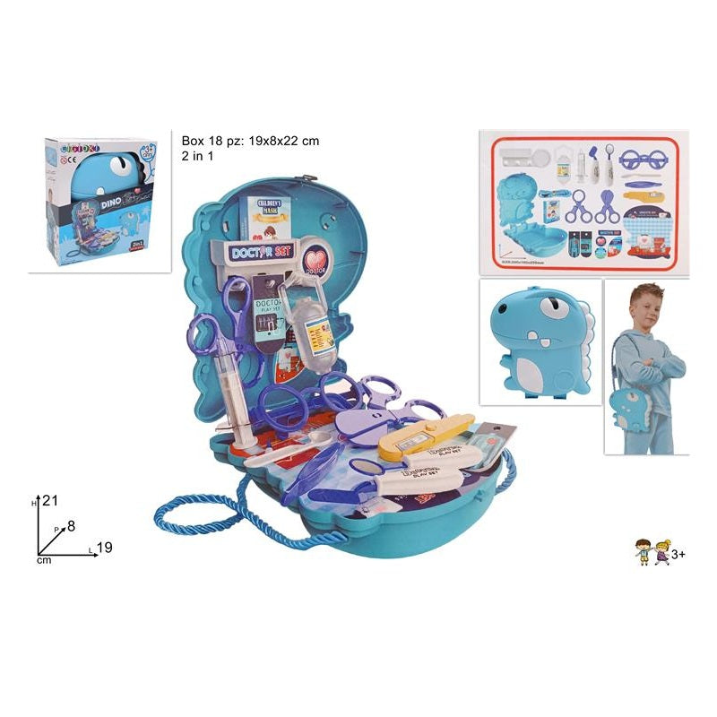 ΣΕΤ ΤΣΑΝΤΑ ΓΙΑΤΡΟΥ ΠΑΙΧΝΙΔΙ 2ΣΕ1 DINO