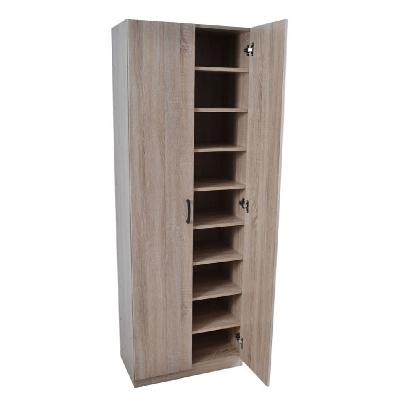 ΝΤΟΥΛΑΠΙ ΞΥΛΙΝΟ ΜΕ ΡΑΦΙΑ 60x35x173εκ ΦΥΣΙΚΟ ANKOR