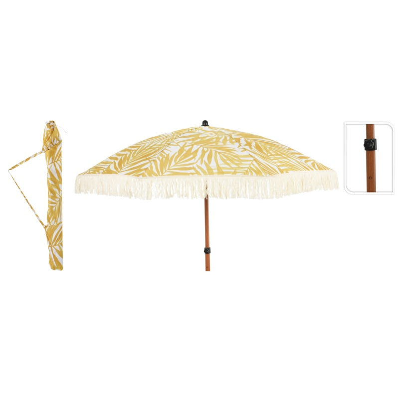 ΟΜΠΡΕΛΑ ΘΑΛΑΣΣΗΣ 157x180cm ΜΕΤΑΛΛΙΚΗ ΜΕ ΕΦΕ ΞΥΛΟΥ & ΚΡΟΣΙΑ