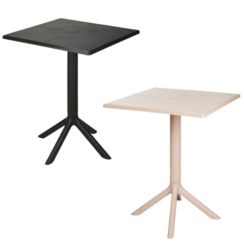 ΤΡΑΠΕΖΙ ΤΕΤΡΑΓΩΝΟ ΠΛΑΣΤΙΚΟ 60x60x75cm ΜΑΥΡΟ/ΜΠΕΖ