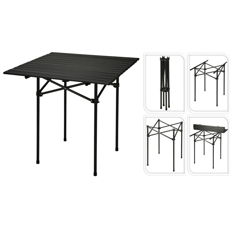 ΤΡΑΠΕΖΙ ΠΤΥΣΣΟΜΕΝΟ ΠΛΑΣΤΙΚΟ ΜΕΤΑΛΛΙΚΑ ΠΟΔΙΑ 70x70x69cm REDCLIFFS