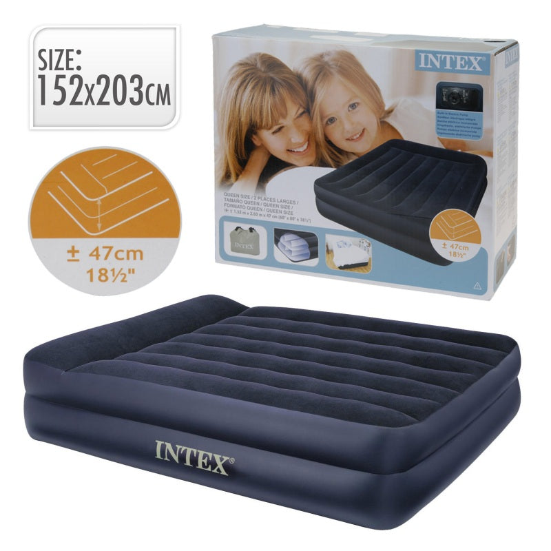 ΣΤΡΩΜΑ ΦΟΥΣΚΩΤΟ 203x152x42cm FIBER TECH ΒΕΛΟΥΤΕ INTEX