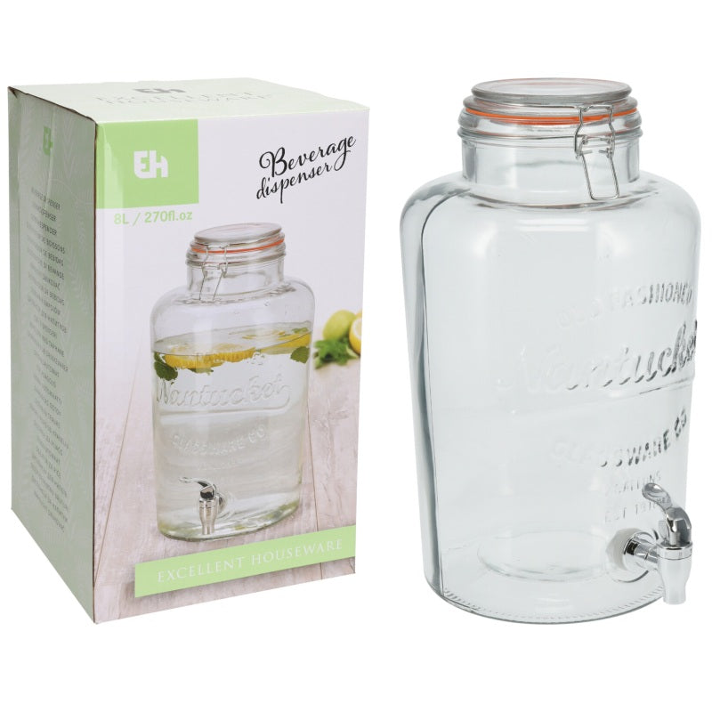 ΒΑΖΟ ΜΕ ΒΡΥΣΑΚΙ ΓΥΑΛΙΝΟ 8lt EXCELLENT HOUSEWARE