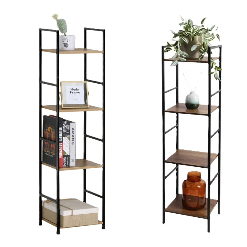 ΡΑΦΙΕΡΑ 4 ΘΕΣΕΩΝ 106x30x24cm ΞΥΛΟ ΜΕΤΑΛΛΟ