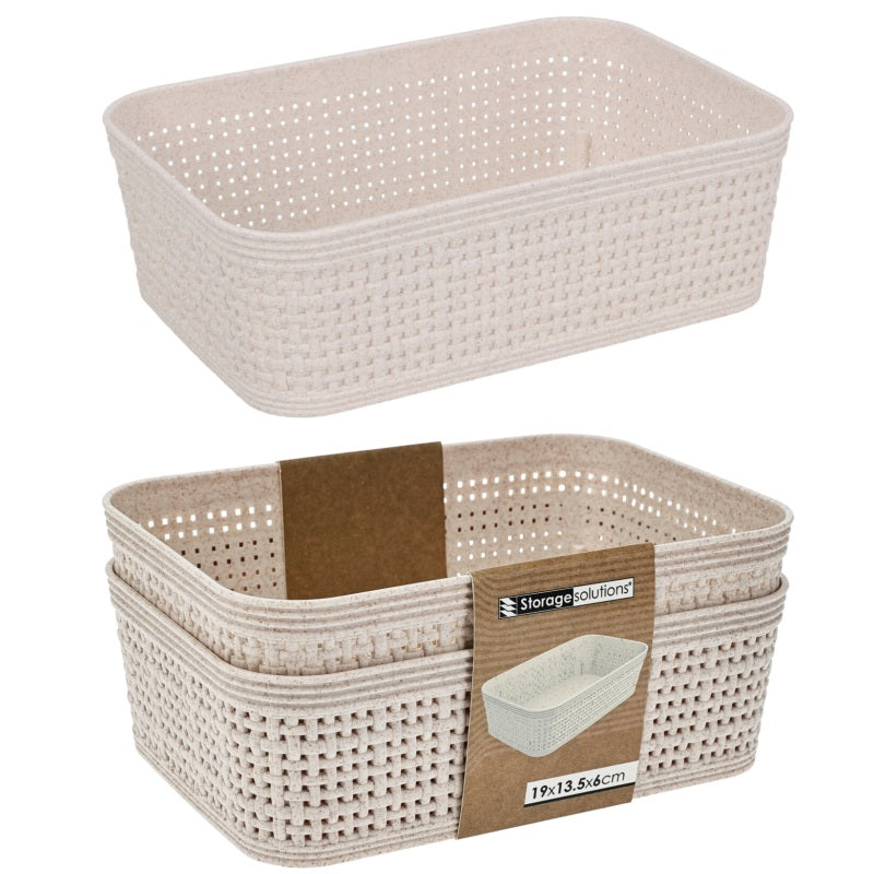 ΚΑΛΑΘΙ ΠΛΑΣΤΙΚΟ ΣΕΤ 2ΤΕΜ 19x14x6cm STORAGE SOLUTIONS