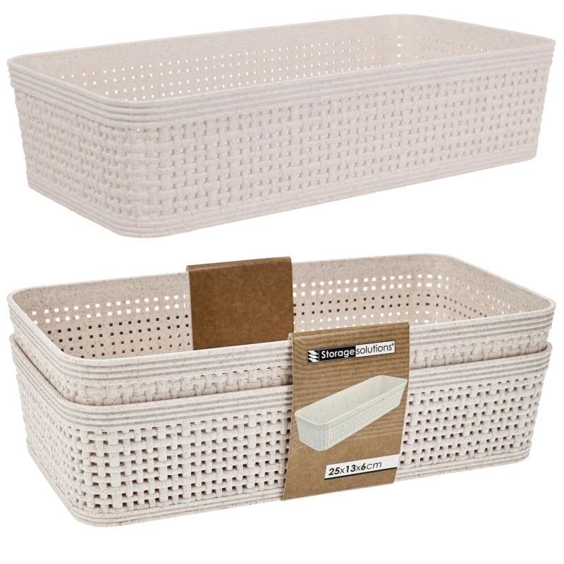 ΚΑΛΑΘΙ ΠΛΑΣΤΙΚΟ ΣΕΤ 2ΤΕΜ 25x13x6cm STORAGE SOLUTIONS