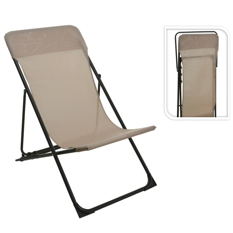 ΞΑΠΛΩΣΤΡΑ ΠΤΥΣΣΟΜΕΝΗ ΜΕΤΑΛΛΙΚΗ 86x58x90cm 3 ΘΕΣΕΩΝ