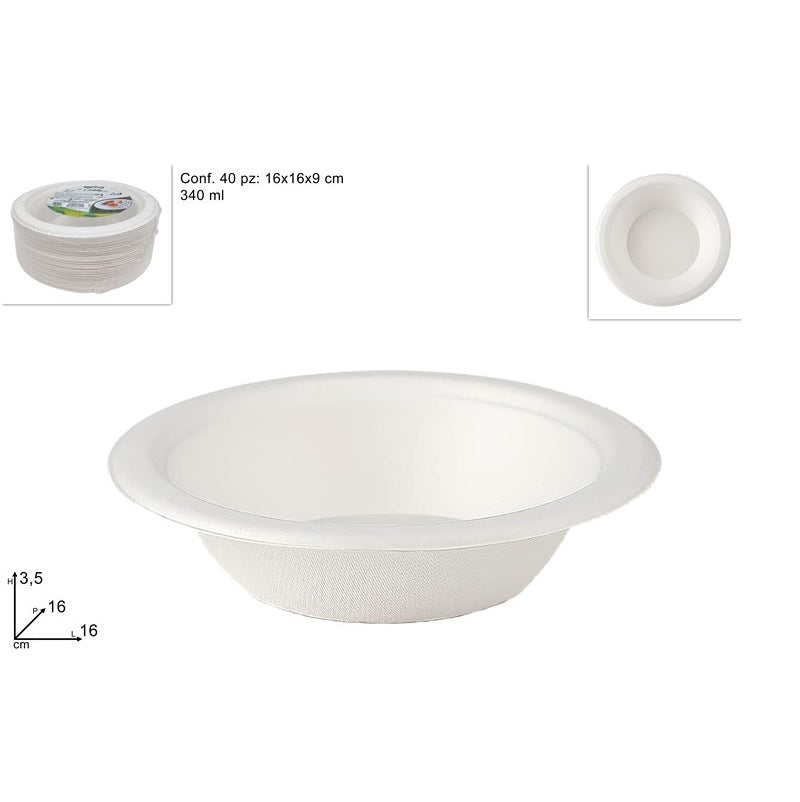 ΠΙΑΤΟ ΧΑΡΤΙΝΟ ΒΑΘΥ 340ml 40ΤΕΜ ΛΕΥΚΟ