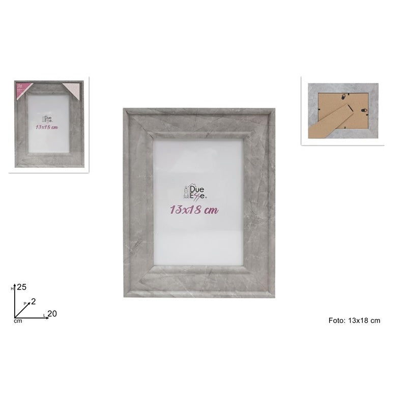 ΦΩΤΟΓΡΑΦΟΘΗΚΗ ΞΥΛΙΝΗ ΕΦΕ ΜΑΡΜΑΡΟ 13x18cm ΓΚΡΙ