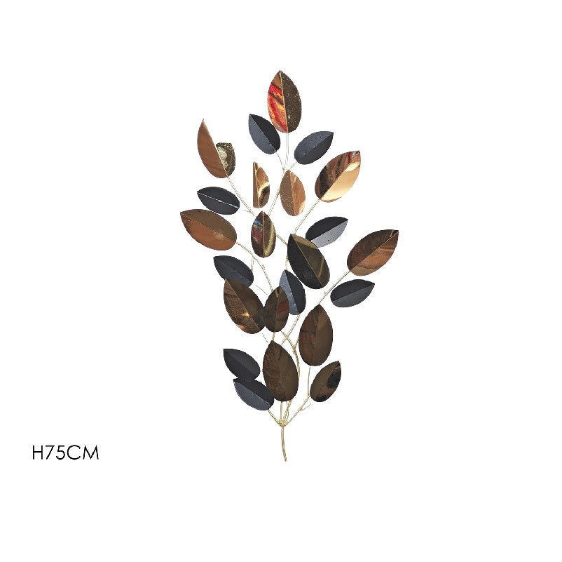 ΔΙΑΚΟΣΜΗΤΙΚΟ ΤΟΙΧΟΥ ΚΛΑΔΙ ΧΡΥΣΑ ΜΑΥΡΑ ΦΥΛΛΑ 75cm