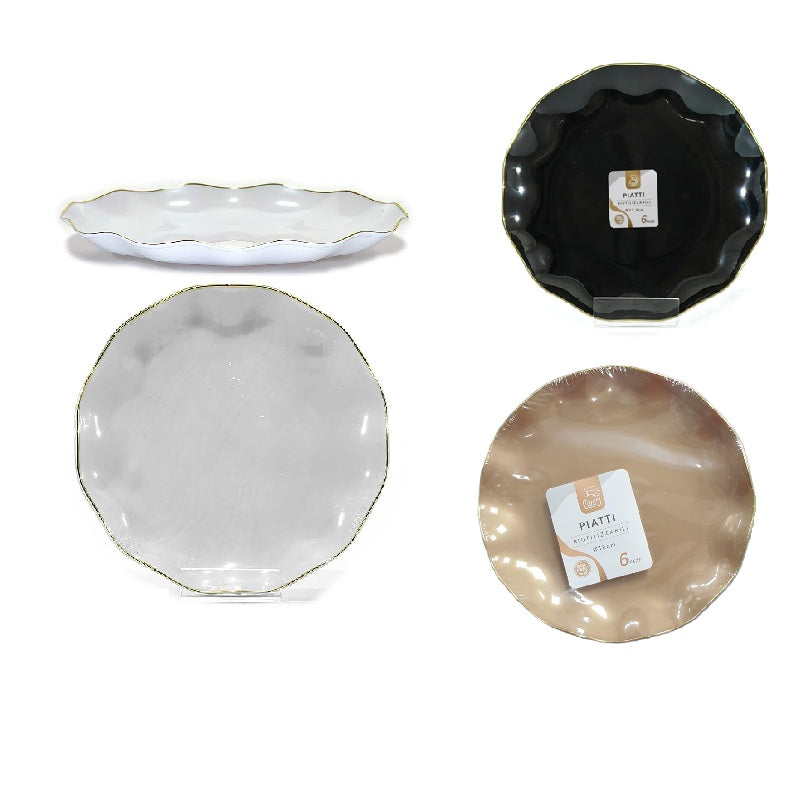 ΠΙΑΤΟ ΠΛΑΣΤΙΚΟ 16cm 6ΤΕΜ GUSTO CASA ΕΠΑΝΑΧΡΗΣΙΜΟΠΟΙΟΥΜΕΝΟ