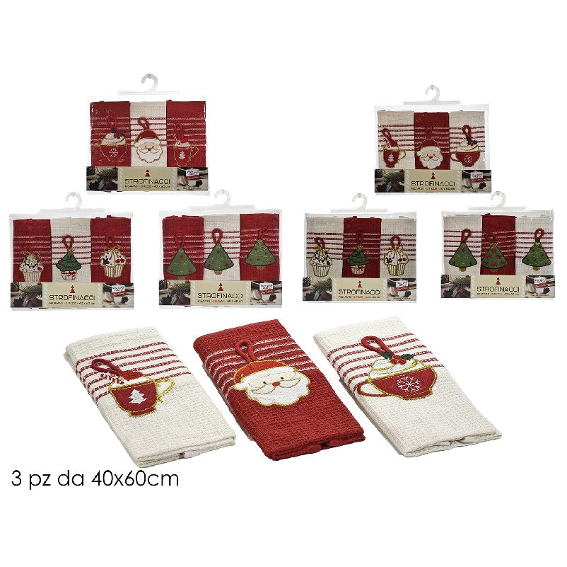 ΠΕΤΣΕΤΑ ΚΟΥΖΙΝΑΣ XMAS 3TEM 40x60cm