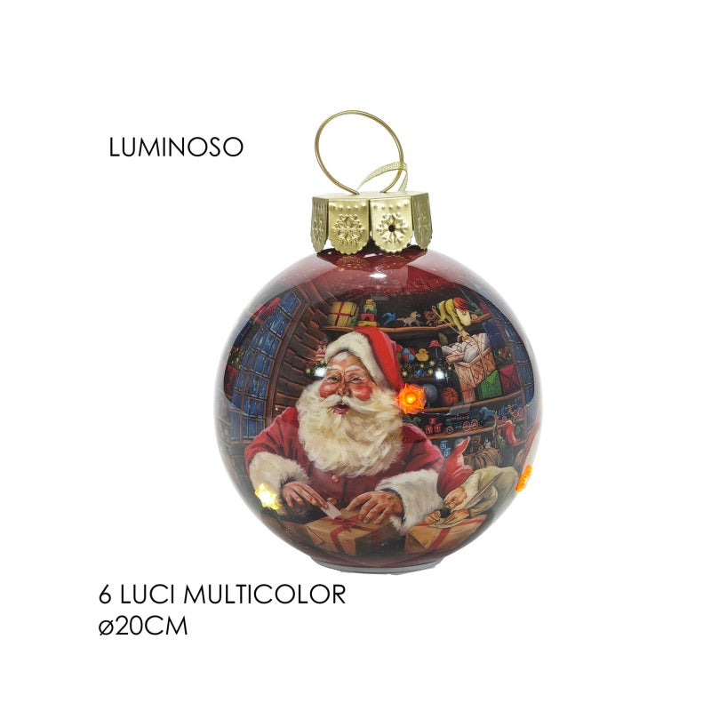 ΜΠΑΛΑ XMAS 20cm ΑΣΤΕΡΙΑ ΜΕ ΦΩΣ