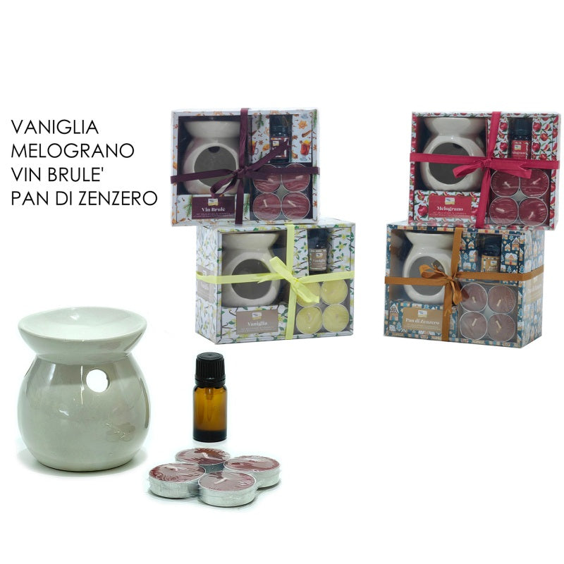 ΑΡΩΜΑΤΙΣΤΗΣ ΚΕΡΑΜΙΚΟΣ ΜΕ ΕΛΑΙΟ ΚΑΙ 4 ΡΕΣΩ GIFT BOX