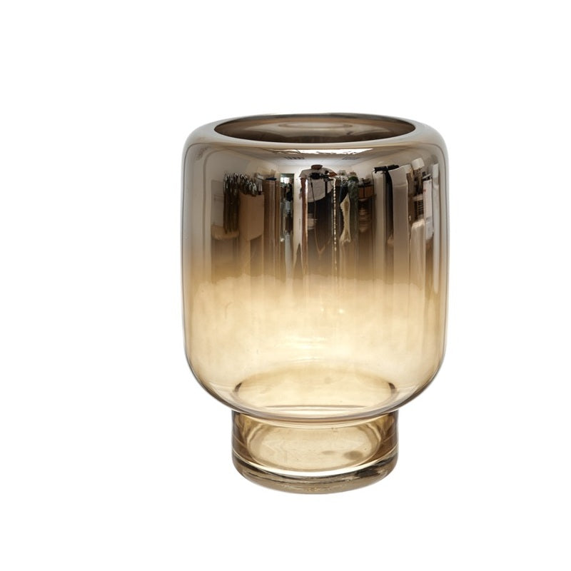 ΑΝΘΟΔΟΧΕΙΟ ΓΥΑΛΙΝΟ ΦΥΣΗΤΟ ΧΕΙΡΟΠΟΙΗΤΟ ΑΣΗΜΙ ΚΑΦΕ 19x25.5cm