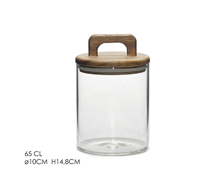 ΒΑΖΟ ΓΥΑΛΙΝΟ ΜΕ ΜΠΑΜΠΟΥ ΚΑΠΑΚΙ 10x12cm 65cl