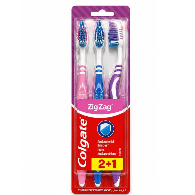 COLGATE ΟΔΟΝΤΟΒΟΥΡΤΣΑ ZIG ZAG MEDIUM 3ΤΕΜ