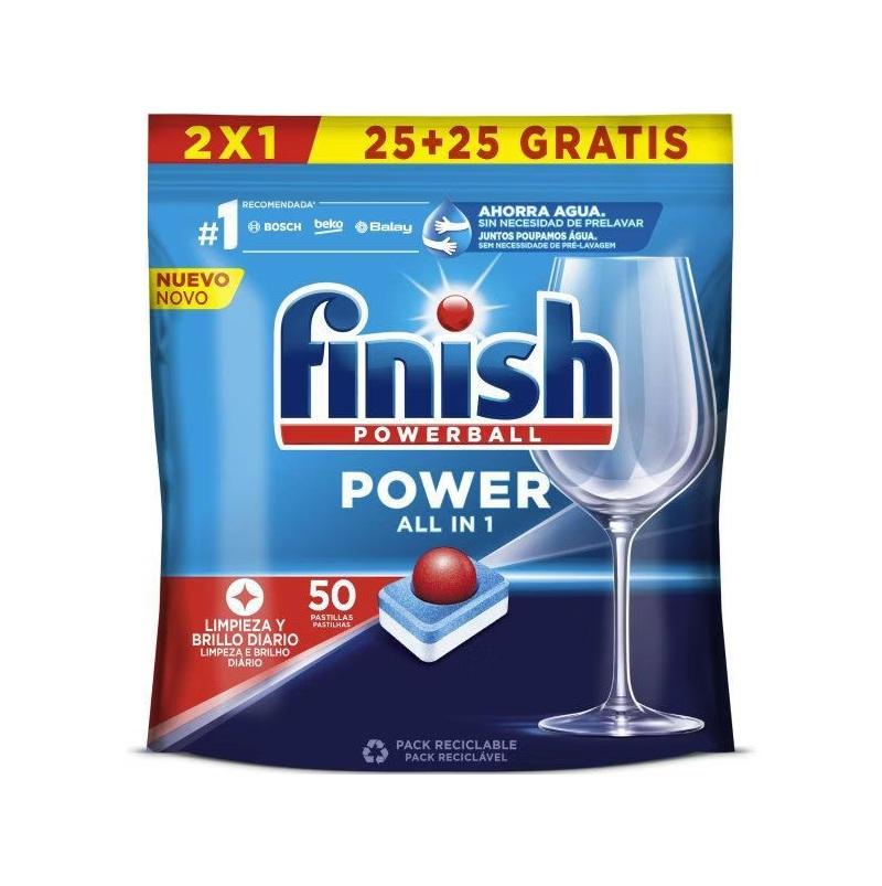 FINISH POWERBALL 50 ΤΑΜΠΛΕΤΕΣ ΠΛΥΝΤΗΡΙΟΥ ΠΙΑΤΩΝ 800gr