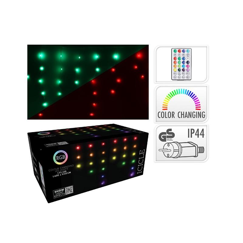 ΚΟΥΡΤΙΝΑ RGB 172LED ΔΙΑΦ.ΚΑΛ.ΧΡΩΜ.ΛΑΜΠ. 6mx60cm ΜΕ ΤΗΛΕΧΕΙΡΙΣΤΗΡΙΟ