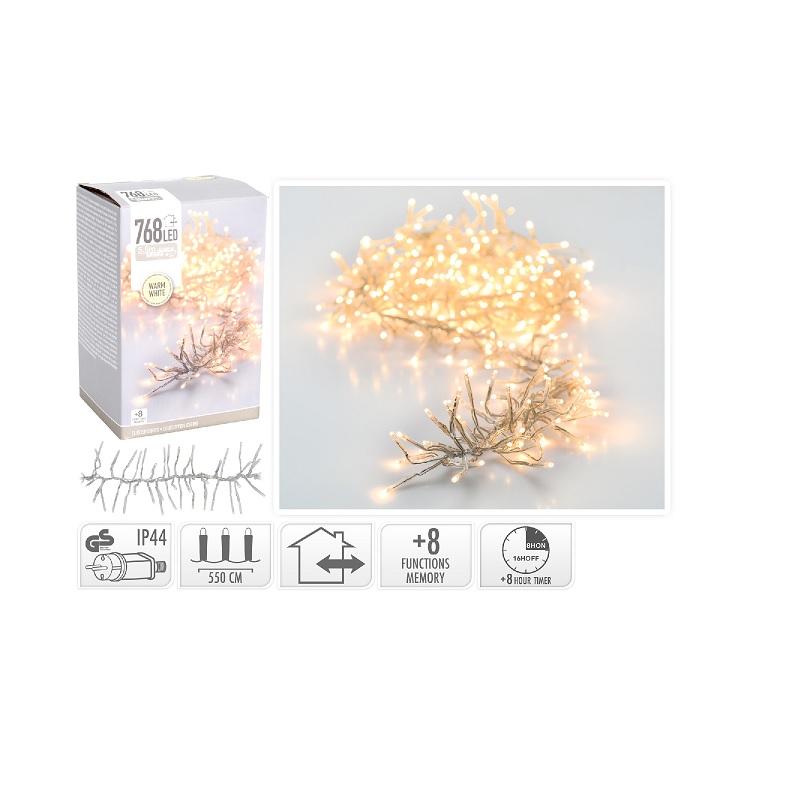 ΦΩΤΑΚΙΑ 768LED CLUSTER ΠΡΟΓΡ.ΔΙΑΦ.ΚΑΛ.ΘΕΡΜ.ΛΑΜΠ. 5.6m ΜΕ ΧΡΟΝΟΔΙΑΚΟΠΤΗ