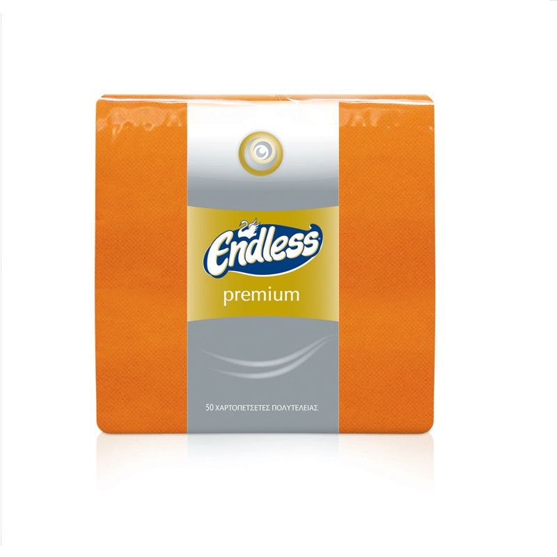 ΧΑΡΤΟΠΕΤΣΕΤΕΣ PREMIUM ΠΟΡΤΟΚΑΛΙ 33x33εκ 50ΤΕΜ ENDLESS