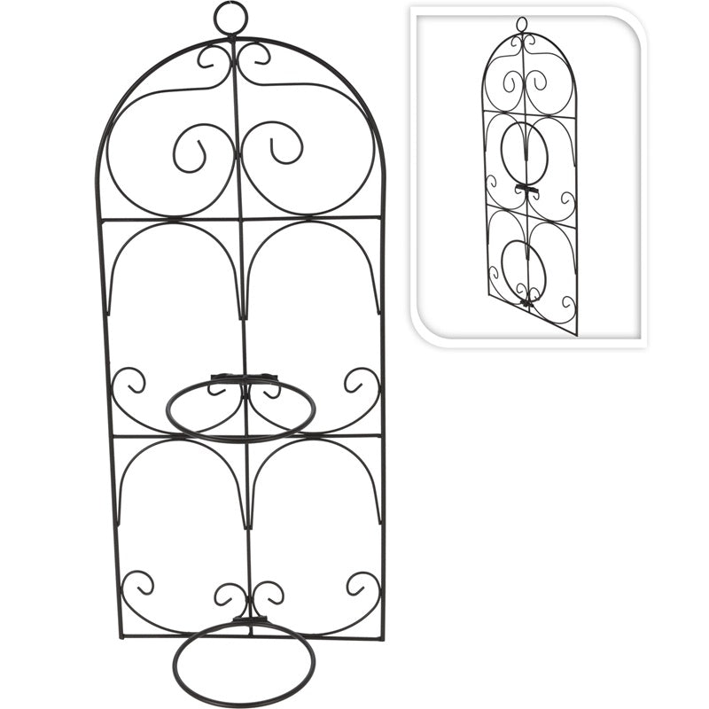 ΑΝΘΟΣΤΗΛΗ ΕΠΙΤΟΙΧΙΑ ΜΑΥΡΗ ΜΕΤΑΛΛΙΚΗ 70x29cm PRO GARDEN