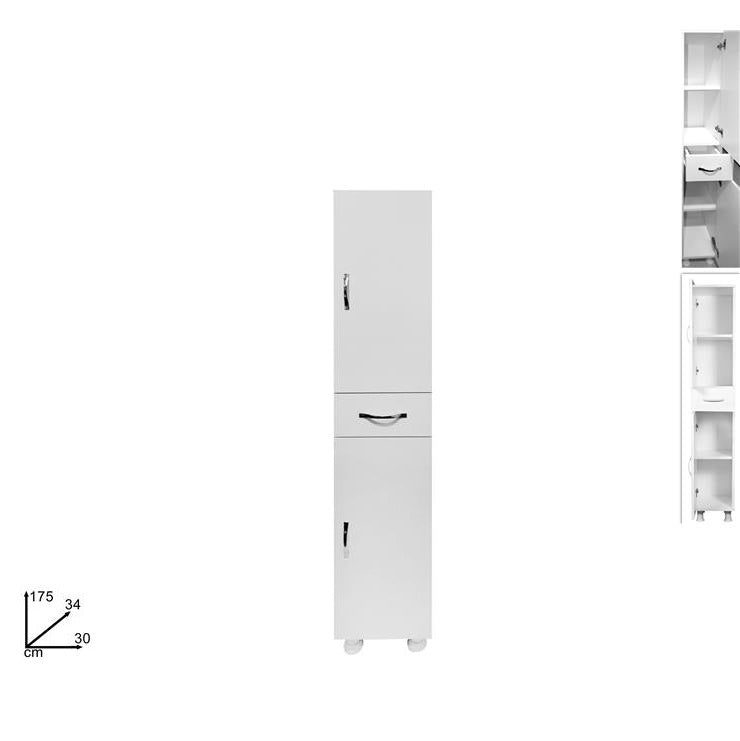 ΕΠΙΠΛΟ ΜΠΑΝΙΟΥ 175x34x30cm ΜΕ ΣΥΡΤΑΡΙ & 2 ΝΤΟΥΛΑΠΙΑ ΛΕΥΚΟ