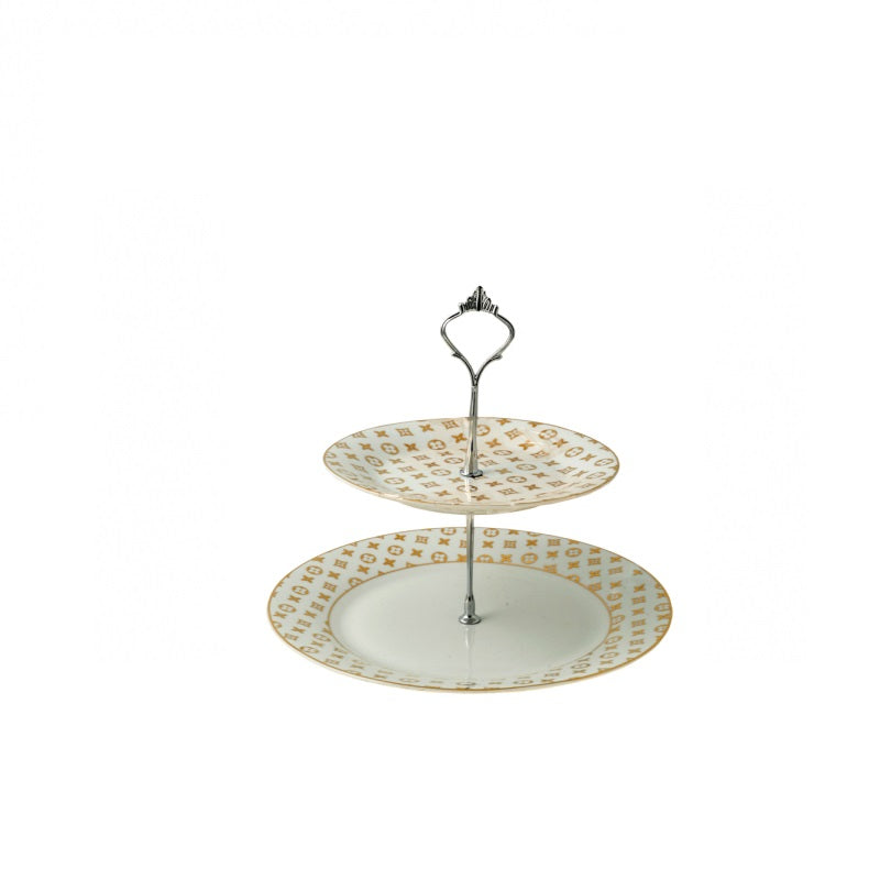 ΠΙΑΤΕΛΑ ΔΙΟΡΟΦΗ ΜΕ ΠΟΔΙ ΧΡΥΣΗ ΛΕΥΚΗ 26.7cm 19cm