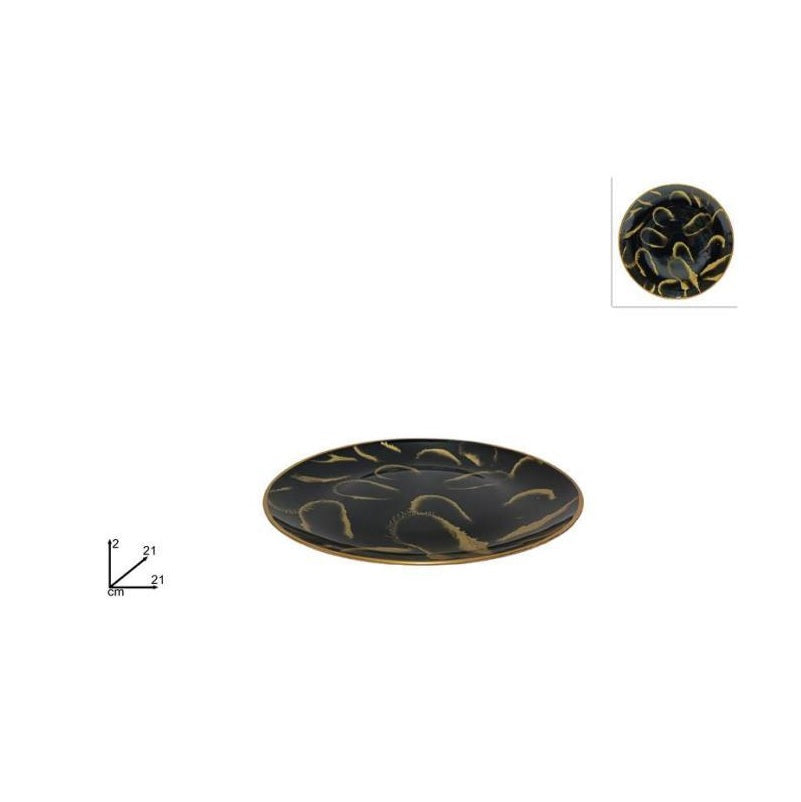 ΠΙΑΤΕΛΑ ΓΥΑΛΙΝΗ ΜΑΥΡΟ ΧΡΥΣΟ 33εκ